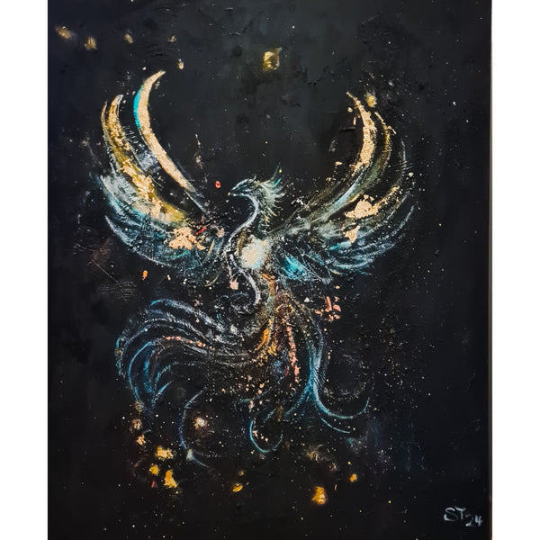 Phoenix – Original-Kunstwerk aus der Serie Cosmics von Sandra Thaler